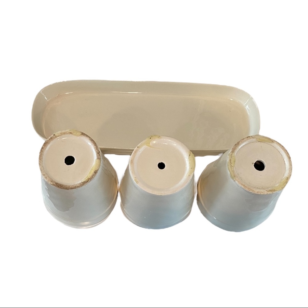 Rae Dunn Dig Seed Grow Four Piece Planter Set - Picture 6 of 7